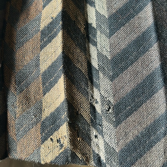 Irving Samuel Vintage Chevron Patterned Wool, Black and Brown Midi Skirt - Picture 16 of 16